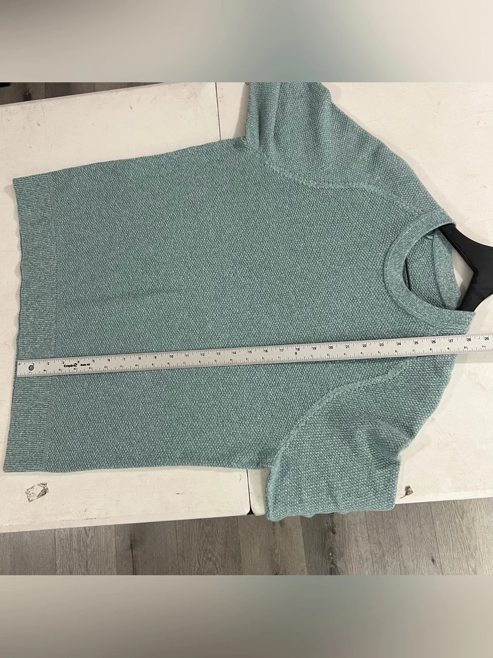 Lululemon Textured Knit Crewneck Sweater Mens XL?? Heathered Green Jasper